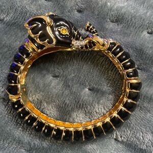 Vintage KJL Elephant Bangle Bracelet